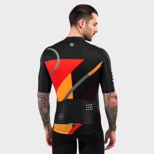 SIROKO Maillot Manga Corta Ciclismo M2 Colorado Negro Hombre