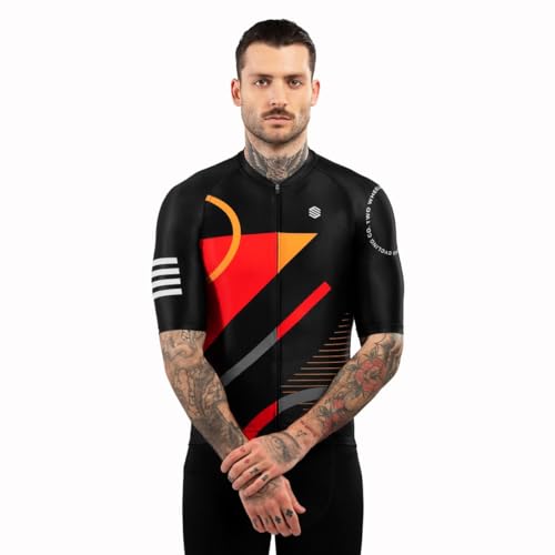 SIROKO Maillot Manga Corta Ciclismo M2 Colorado Negro Hombre