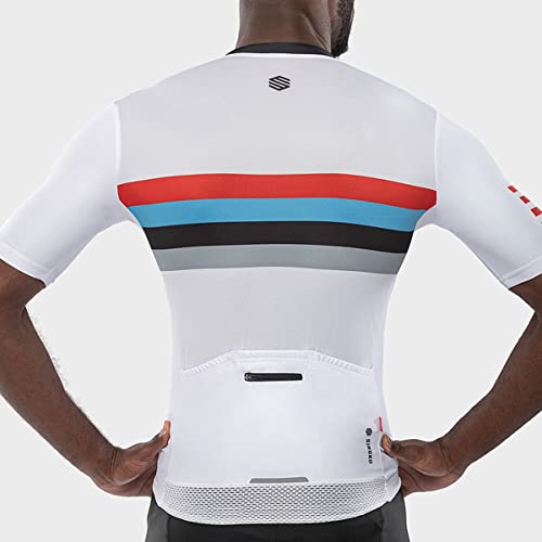 SIROKO Maillot Manga Corta Ciclismo M2 Westfalia Blanco Hombre