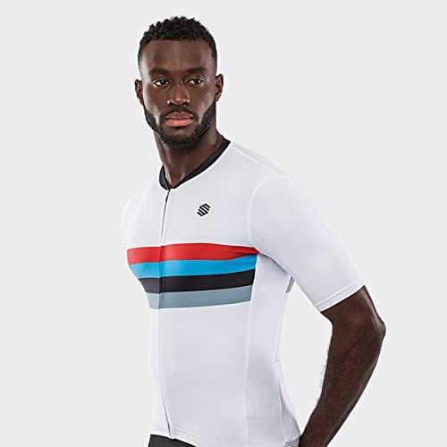 SIROKO Maillot Manga Corta Ciclismo M2 Westfalia Blanco Hombre