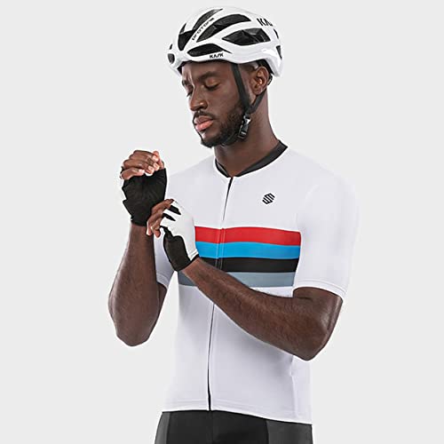 SIROKO Maillot Manga Corta Ciclismo M2 Westfalia Blanco Hombre