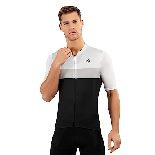 SIROKO Maillot Manga Corta Ultraligero Ciclismo M3 Podium Negro Hombre