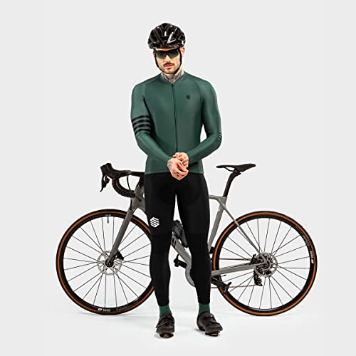 SIROKO Maillot Manga Larga Ciclismo M2 Gravel Verde Militar Hombre