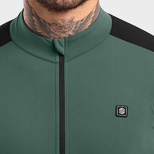 SIROKO Maillot térmico Ciclismo M4 Volta Verde Militar Hombre