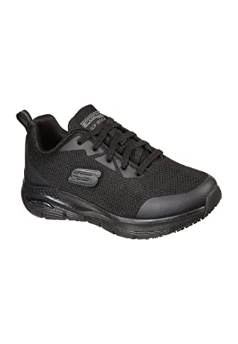 Skechers ARCH FIT SR, Zapatillas para Mujer, Black Textile/Synthetic, 39 EU