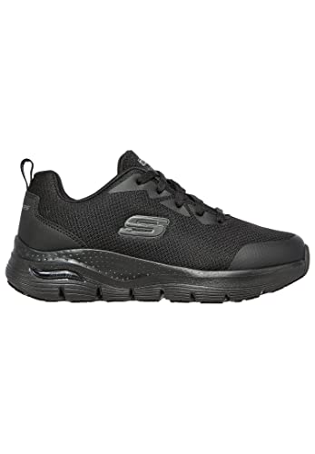 Skechers ARCH FIT SR, Zapatillas para Mujer, Black Textile/Synthetic, 39 EU