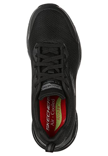 Skechers ARCH FIT SR, Zapatillas para Mujer, Black Textile/Synthetic, 39 EU