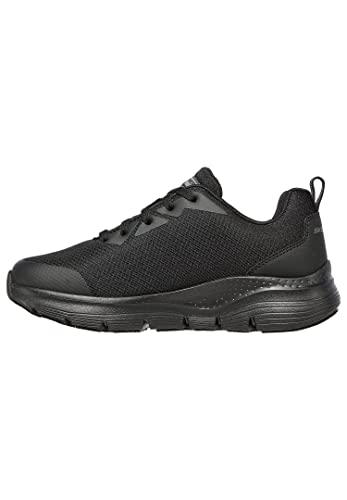 Skechers ARCH FIT SR, Zapatillas para Mujer, Black Textile/Synthetic, 39 EU