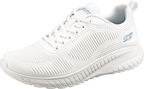 Skechers Bobs Squad Chaos Face Off, Zapatillas de Deporte Mujer, Blanco, 38 EU