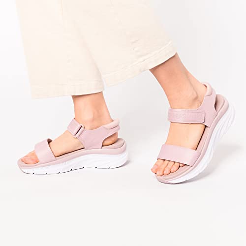 Skechers D'lux Walker New Block, Sandalias Deportivas Mujer, Blush Mesh, 39 EU