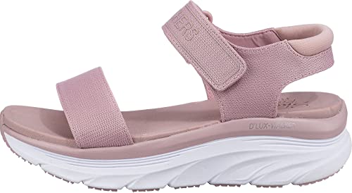 Skechers D'lux Walker New Block, Sandalias Deportivas Mujer, Blush Mesh, 39 EU