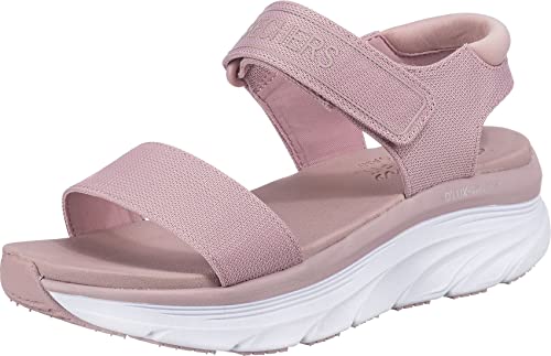 Skechers D'lux Walker New Block, Sandalias Deportivas Mujer, Blush Mesh, 39 EU