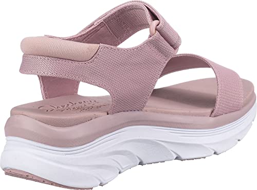 Skechers D'lux Walker New Block, Sandalias Deportivas Mujer, Blush Mesh, 39 EU