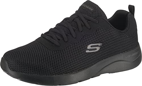 Skechers DYNAMIGHT 2.0 RAYHILL, Zapatillas para Hombre, Black Mesh/Pu/Trim, 43 EU