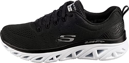 Skechers GLIDE-STEP SPORT NEW FACETS, Zapatillas para Mujer, Black Mesh/ White Trim, 39 EU