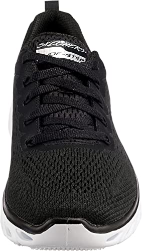 Skechers GLIDE-STEP SPORT NEW FACETS, Zapatillas para Mujer, Black Mesh/ White Trim, 39 EU