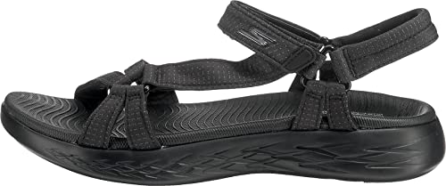 Skechers On-The-Go 600 Brilliancy, Sandalias atléticas Mujer, Black, 39 EU