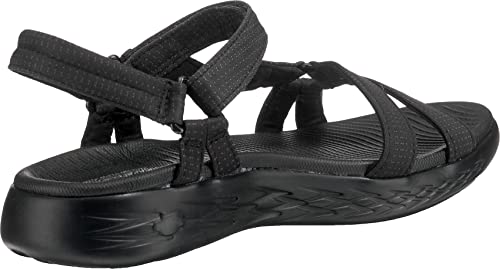 Skechers On-The-Go 600 Brilliancy, Sandalias atléticas Mujer, Black, 39 EU