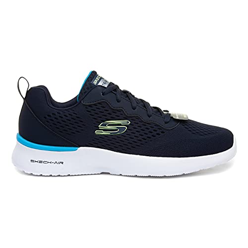 Skechers Skech-Air Dynamight Tuned Up, Zapatillas de Deporte Hombre, Navy Engineered Mesh PU Lime Trim, 44 EU