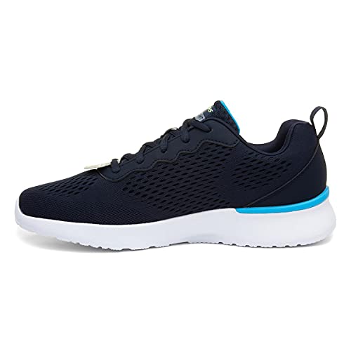 Skechers Skech-Air Dynamight Tuned Up, Zapatillas de Deporte Hombre, Navy Engineered Mesh PU Lime Trim, 44 EU