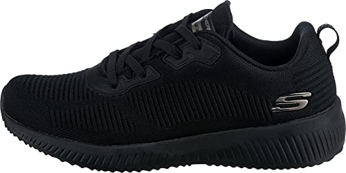 Skechers SKECHERS SQUAD, Sneaker para Hombre, Black Mesh/Trim, 44 EU