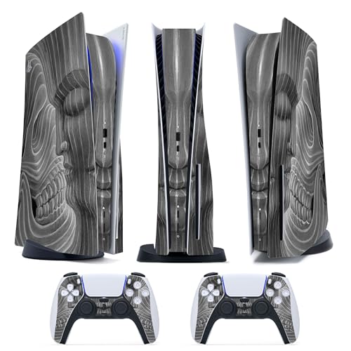 Skin Adhesivo - Compatible para PS5 - Cubierta para personalizar la Consola - Película de Vinilo Removible - Mate Satinado Calidad HD (Disk, P5-D018 - psychedelic skull face)