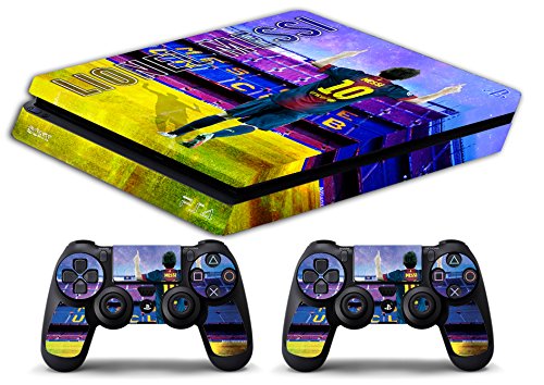 Skin Compatible para PS4 Slim HD - Limited Edition Decal Cover Adhesivo Slim Bundle (Messi)