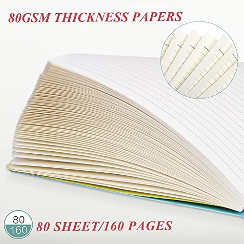 Skycase A5 Spiral Notebook, 4 Pack Hardcover 21.1 x 14.5 cm Notebook Ruled Lined Journal Notebook 80 Sheets(160 Pages)/Per Pack for Student Office School Supplies