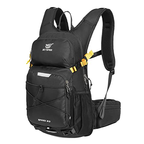 SKYSPER 15L/20L Mochilas para Ciclismo Ultraligero con Funda para Casco Mochila de Hidratación Impermeable Mochila de Bicicleta Mochila Deportiva Hombre Mujer para MTB Deportes al Aire Libre