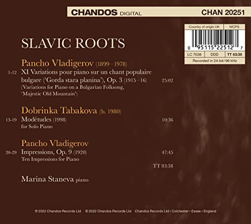 Slavic Roots - Vladigerov / Tabakova Piano Works