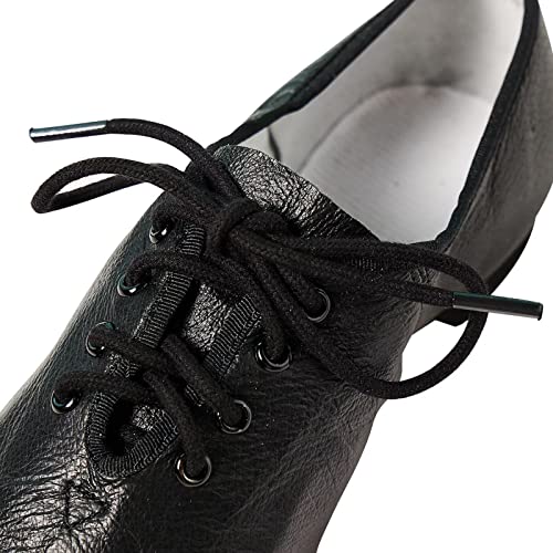 s.lemon Zapatos de Baile de Jazz con Cordones Cuero Suela Partida Zapatos de Danza Modern Jazz Negro 40