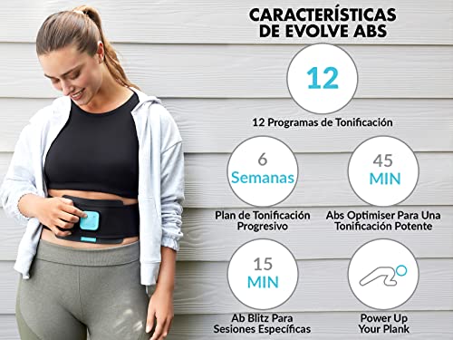 Slendertone Evolve Abs Cinturón de Tonificación Abdominal, Unisex Adulto, Negro, 61-107 cm, 0735-2000