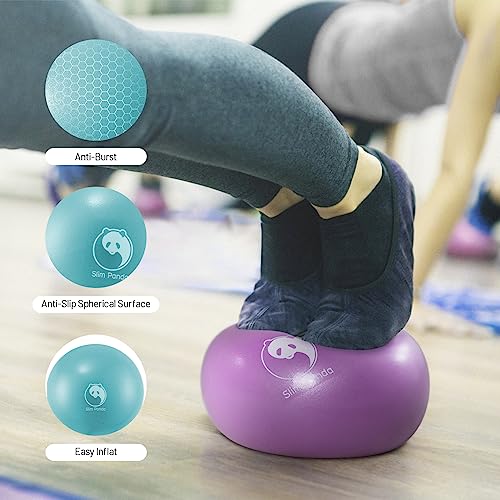 Slim Panda Pelota de Pilates 23cm, Antiexplosión Antideslizante PVC Pelota de Gimnasia, Soft Balones de Yoga para Terapia Geriátrica, Domicilio, Fitness, Entrenamiento del Equilibrio