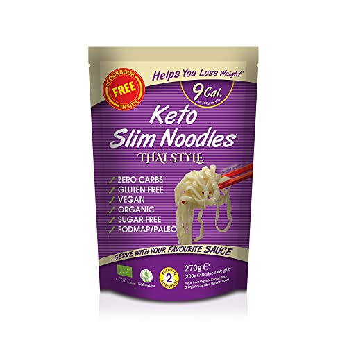 Slim Pasta - Noodles Thai Style - 270g - Pasta Vegana Baja en Calorías - Ideal para Dieta Keto