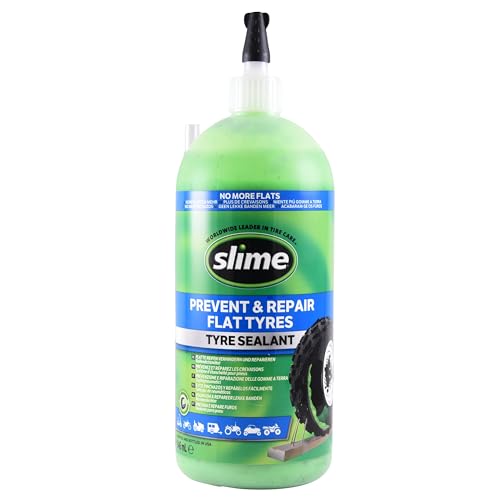 Slime 10031 Sellante de Reparación de Pinchazos, Prevenir y Reparar, Vehículos Fuera de Carretera, Tráileres, Todoterrenos, Quads, Bicicletas, Carretillas, Botella de 946 ml