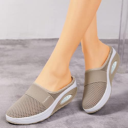 Slip Mujer Compra Online Calzado Mujer Verano 2023 Las Hombre Mocasines Zapatos Deporte Fondo de Goma de Punto Zapatos para Correr Negro Azul Zapatillas