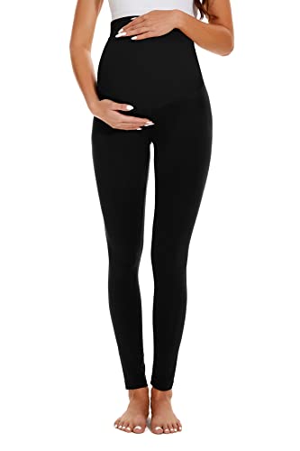 Smallshow Leggins Premama Embarazada Ropa Premama Mujer Black M