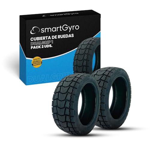 SMARTGYRO Repuesto Original - Ruedas DUALGRIP 1 (2 unidades) para los Patinetes Eléctricos Speedway, Rockway y Crossover…