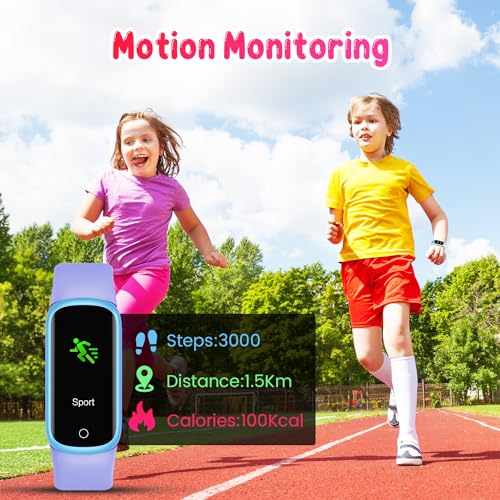 Smartwatch Niños Reloj Inteligente Niña: Pulsera Actividad Niño Niña con Pulsometro Podometro Presion Arterial Calorias Deportivo Smart Watch IP68 Impermeable Reloj Digital para Android iPhone