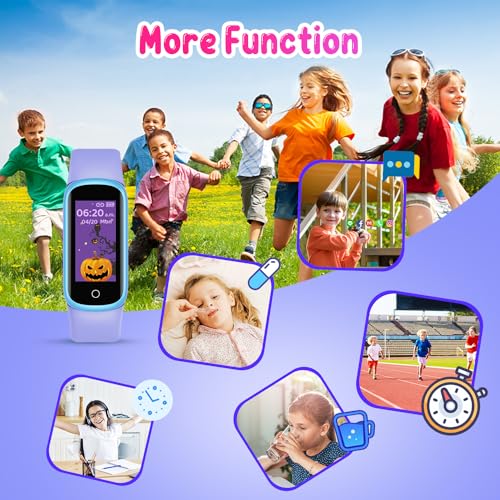 Smartwatch Niños Reloj Inteligente Niña: Pulsera Actividad Niño Niña con Pulsometro Podometro Presion Arterial Calorias Deportivo Smart Watch IP68 Impermeable Reloj Digital para Android iPhone