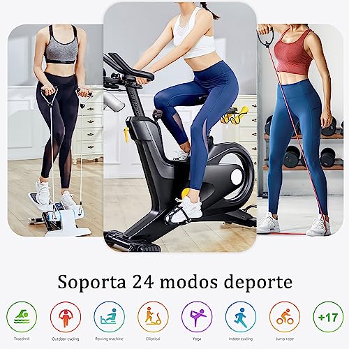 Smartwatch, Reloj Inteligente Hombre Mujer - Oxímetro (SpO2) Caloría Podómetro Sueño Pulsometro, iP68 Impermeable Pantalla de 1,47", Pulsera Actividad Compatible con Teléfonos Android e iOS (2 Correa)