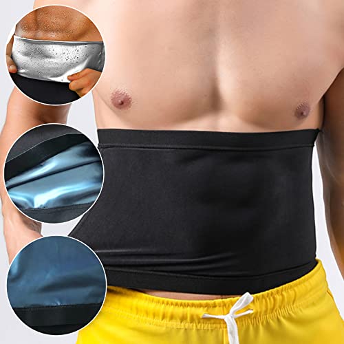 Smavles Faja Reductora Adelgazante Multifuncional, 2Pcs Fajas Reductoras Abdomen Hombre Efecto Sauna Fitness Gimnasio Fajas Deportivas para Lumbar Hombre Waist Trainer de Sudoración