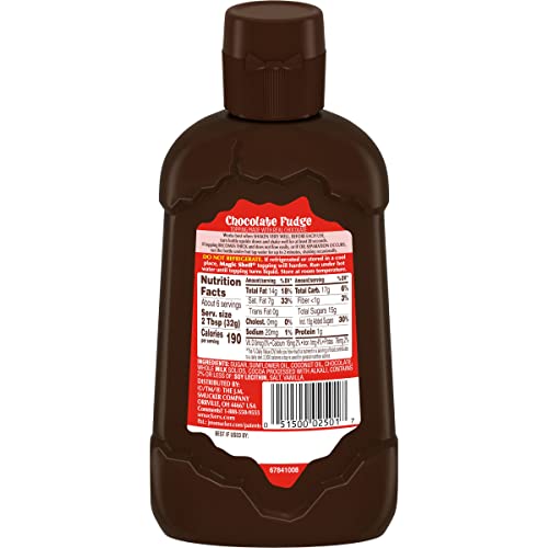 Smucker's - Magic Shell | Sirope de Chocolate - Cobertura de Chocolate - Botella de 205,5 g