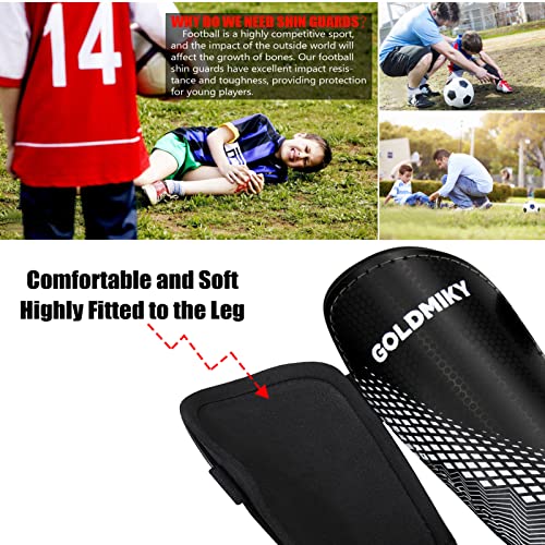 Soccer Shin Guards, Espinilleras de Fútbol para Niños y Jóvenes, Transpirables Espinilleras, Espinilleras para Juegos, Equipo de fútbol para niños con protección para Mangas de Tobillo (M)