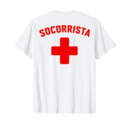 Socorrista Trabajar Playa Socorro (Diseño Detrás) Camiseta