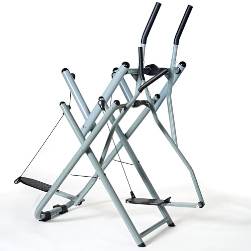 soges Bicicleta Elíptica para Casa Air Walker Entrenador Elítico Entrenamiento Máquina de Step Físico Stepper de Fitness Cross Trainer Carga Máxima 150kg Gris