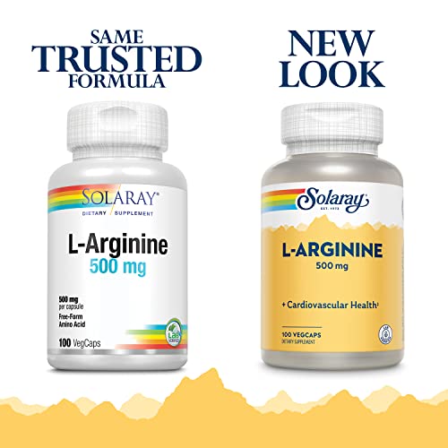 Solaray L-Arginine 500mg | L-Arginina | 100 VerCaps