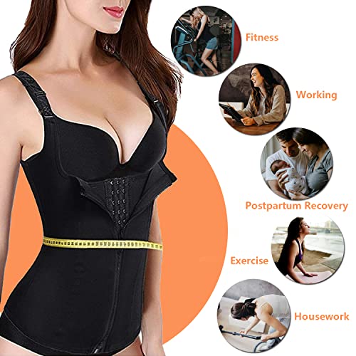 SOLO ACTFIT Fajas Reductoras Corset Mujer Cincher Bustiers Corsé Adelgazantes Compresion para Entrenamiento Deporte Chaleco de Sudor (Large)