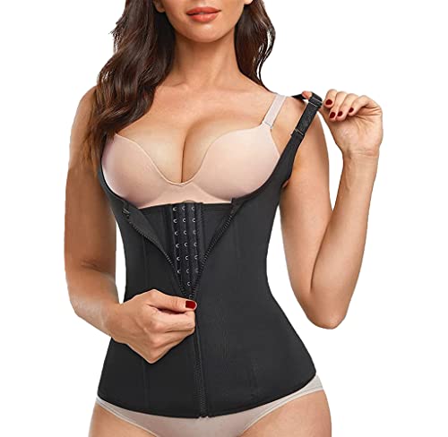 SOLO ACTFIT Fajas Reductoras Corset Mujer Cincher Bustiers Corsé Adelgazantes Compresion para Entrenamiento Deporte Chaleco de Sudor (Large)