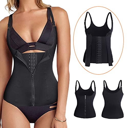 SOLO ACTFIT Fajas Reductoras Corset Mujer Cincher Bustiers Corsé Adelgazantes Compresion para Entrenamiento Deporte Chaleco de Sudor (Large)